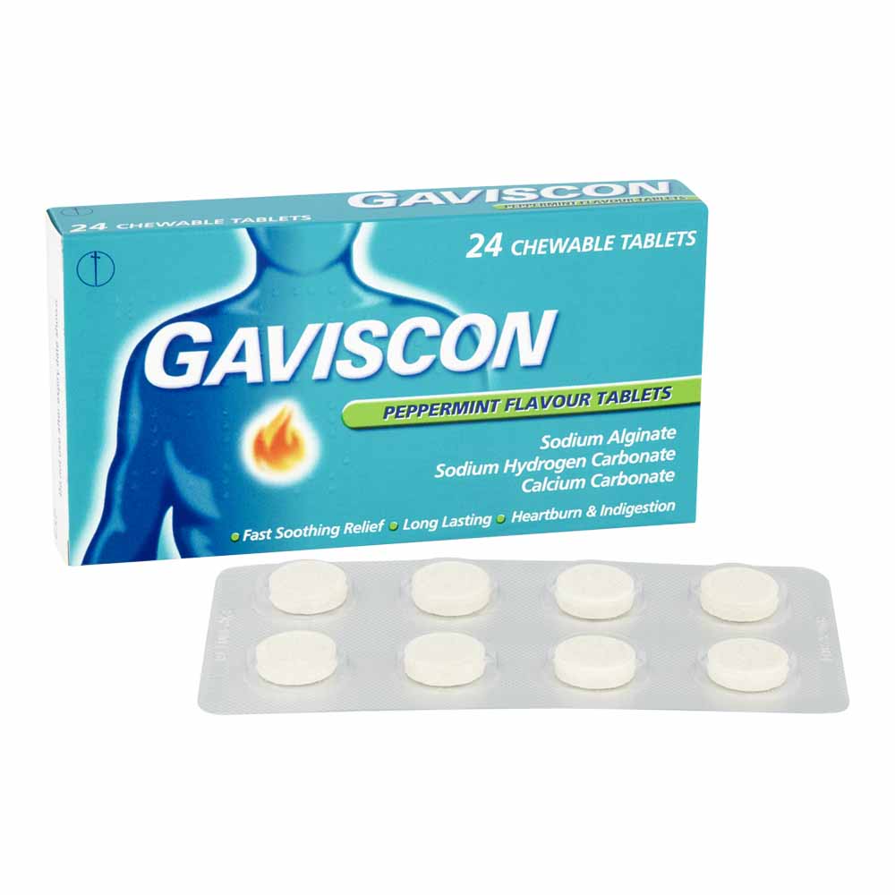 Gaviscon Peppermint Heartburn and Indigestion Tablets 24 pack Image 3