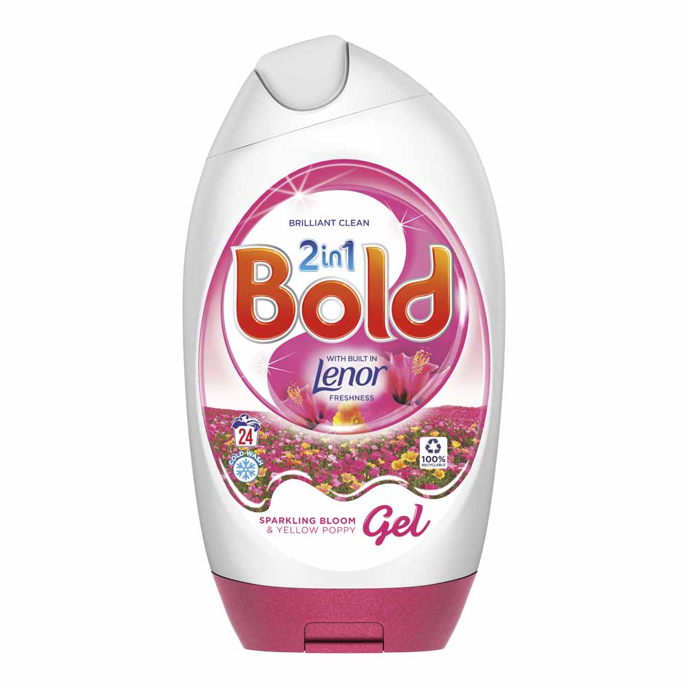 Bold 2in1 Washing Liquid Gel Sparkling Bloom and Poppy 48 Washes Image 1