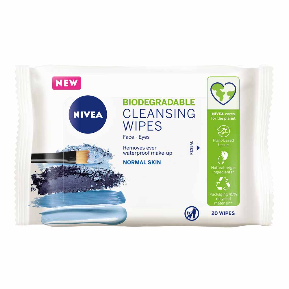 Nivea Biodegradable Cleansing Wipes Normal Skin 20 Pack Image