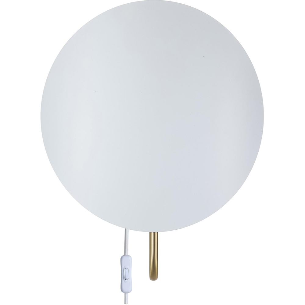 Nordlux Spargo White and Brass Curved Shade Wall Light Image 3
