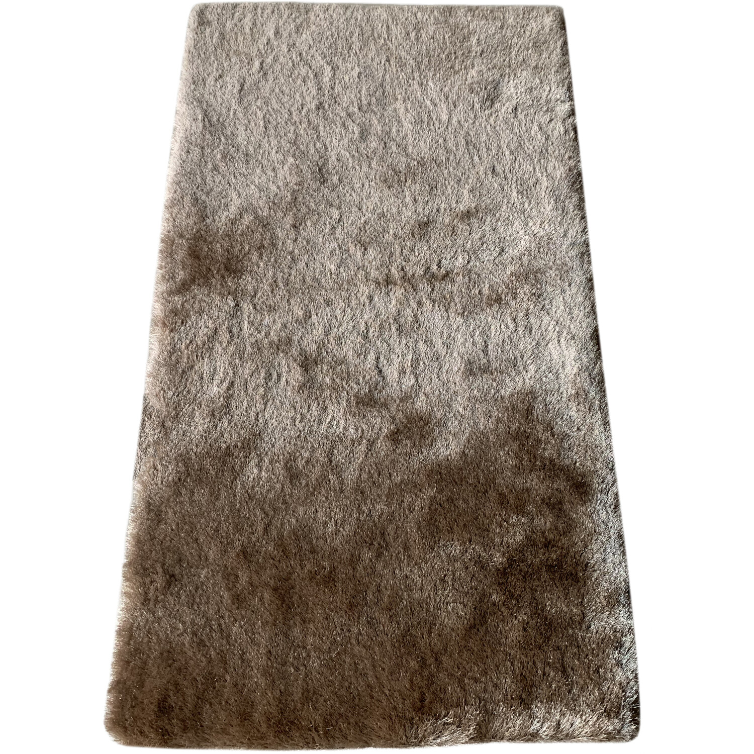 Taupe Silky Shaggy Rug 150 x 80cm Image 1