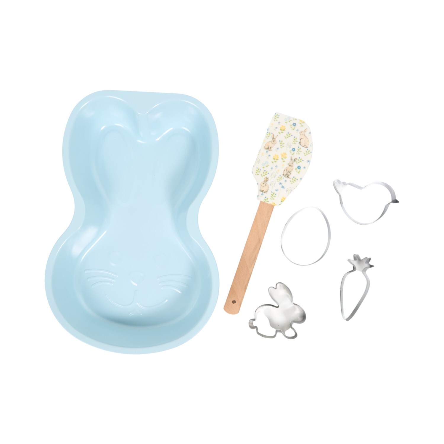 6 Piece Bunny Baking Set Blue Image 4