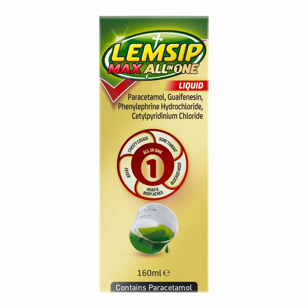 Lemsip All In One Liquid 160ml Image 2