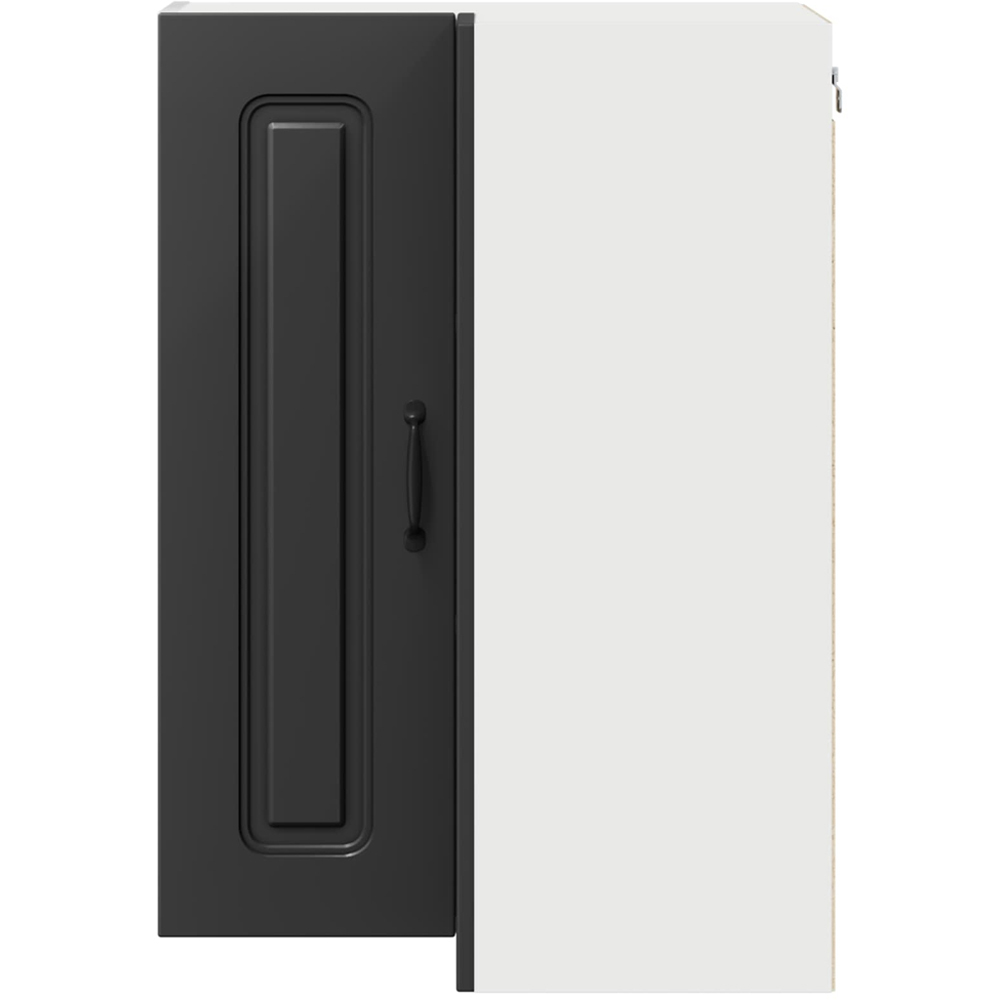 vidaXL 2 Door Black Kitchen Wall Corner Cabinet Image 4