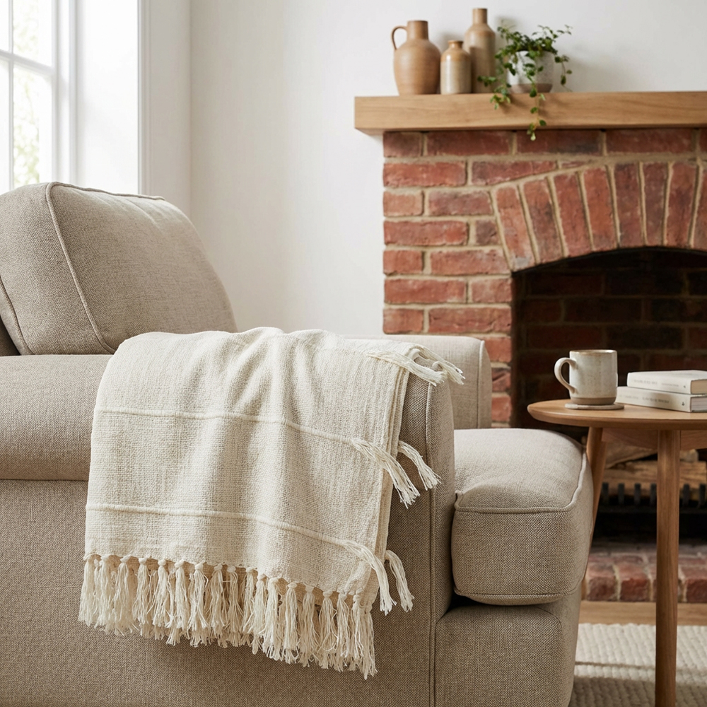 Eboni Tassel Throw - Natural Image 5