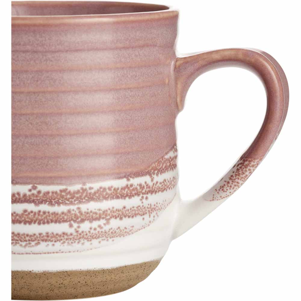 Wilko Pink Artisan Speckled Dipped Mug Image 2