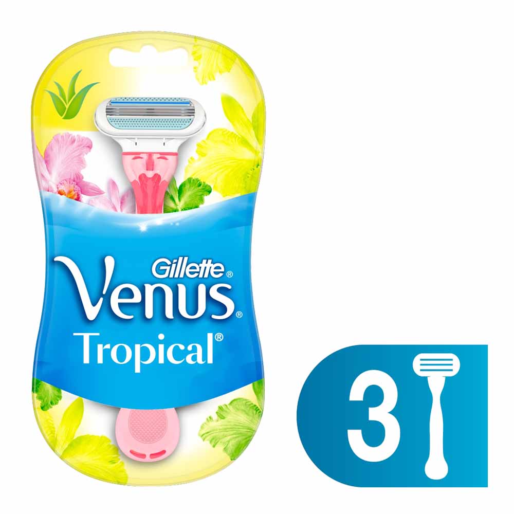 Venus Tropical Disposable Razors 3 Pack Image 1