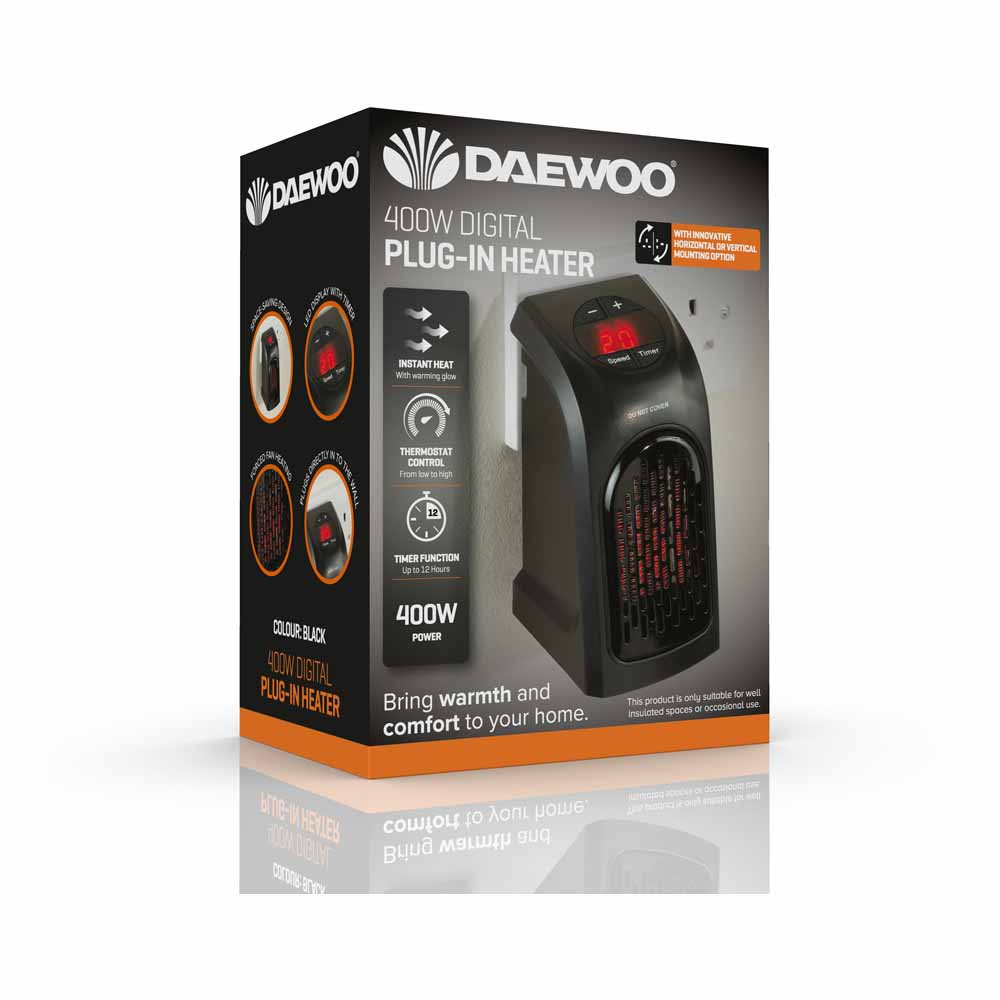 Daewoo 400W Digital Plug in Heater Image 1