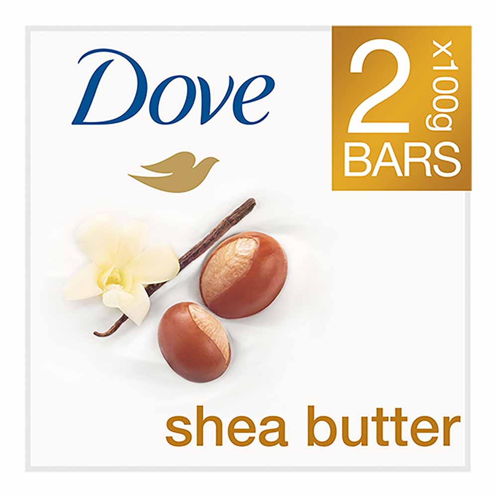 Dove Shea Butter and Warm Vanilla Beauty Cream 100g 2 pack Image 1