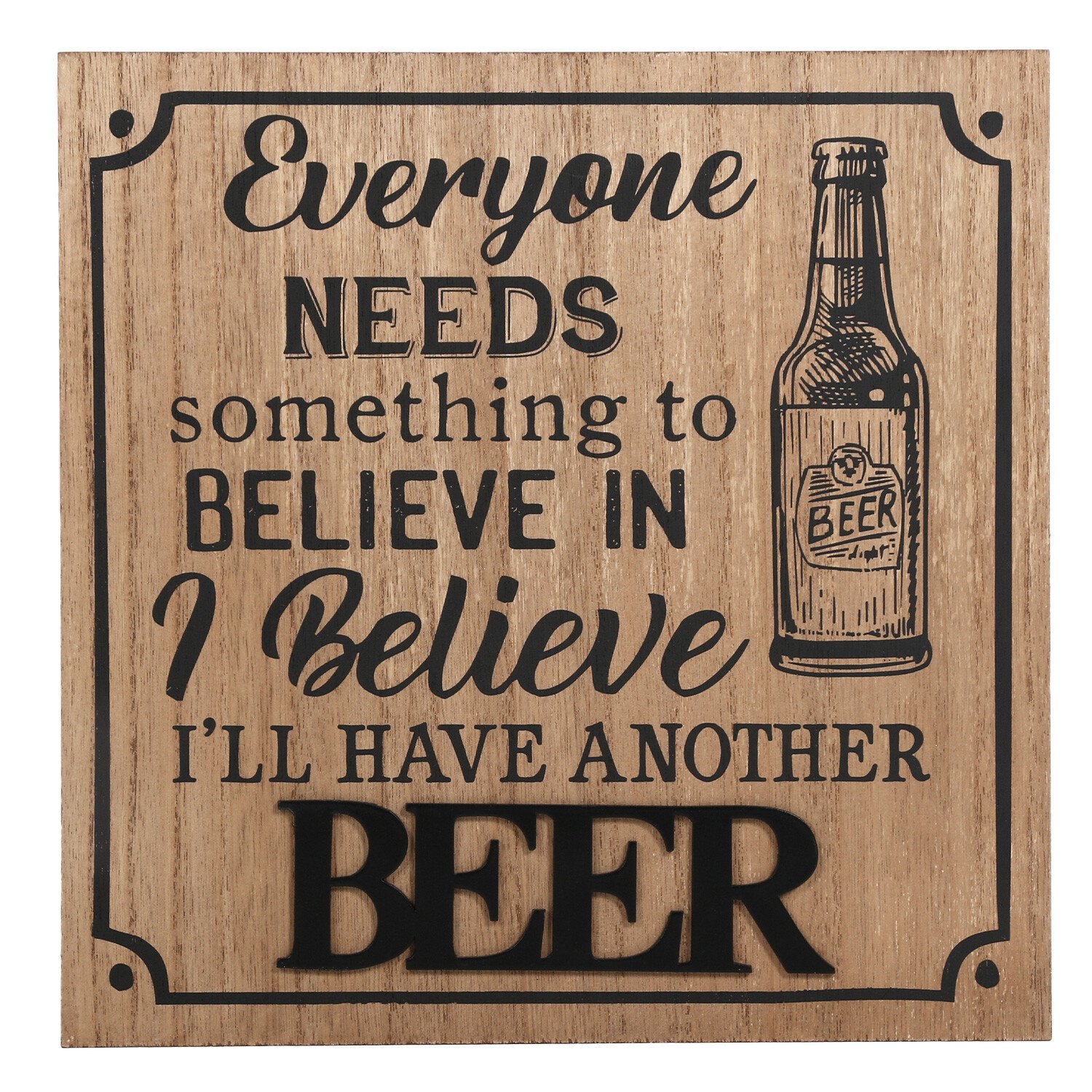 Humorous Wood Effect Beverage Sign Image 2