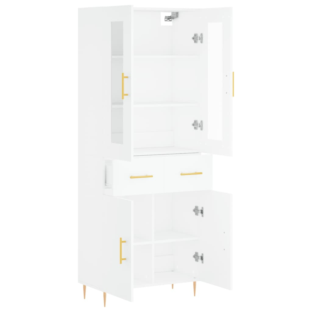 vidaXL 4 Door 2 Drawer White Highboard Image 4