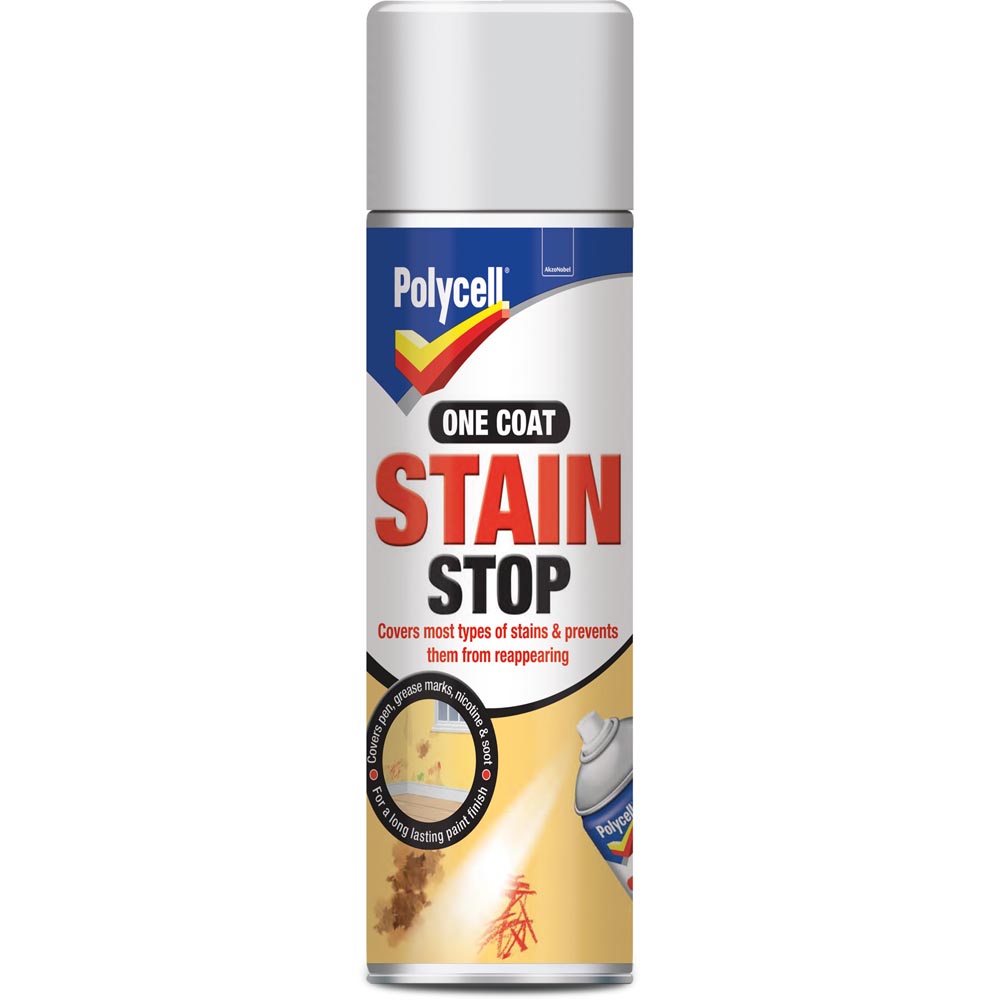 Polycell One Coat Stain Stop Undercoat Aerosol 250ml Image 1