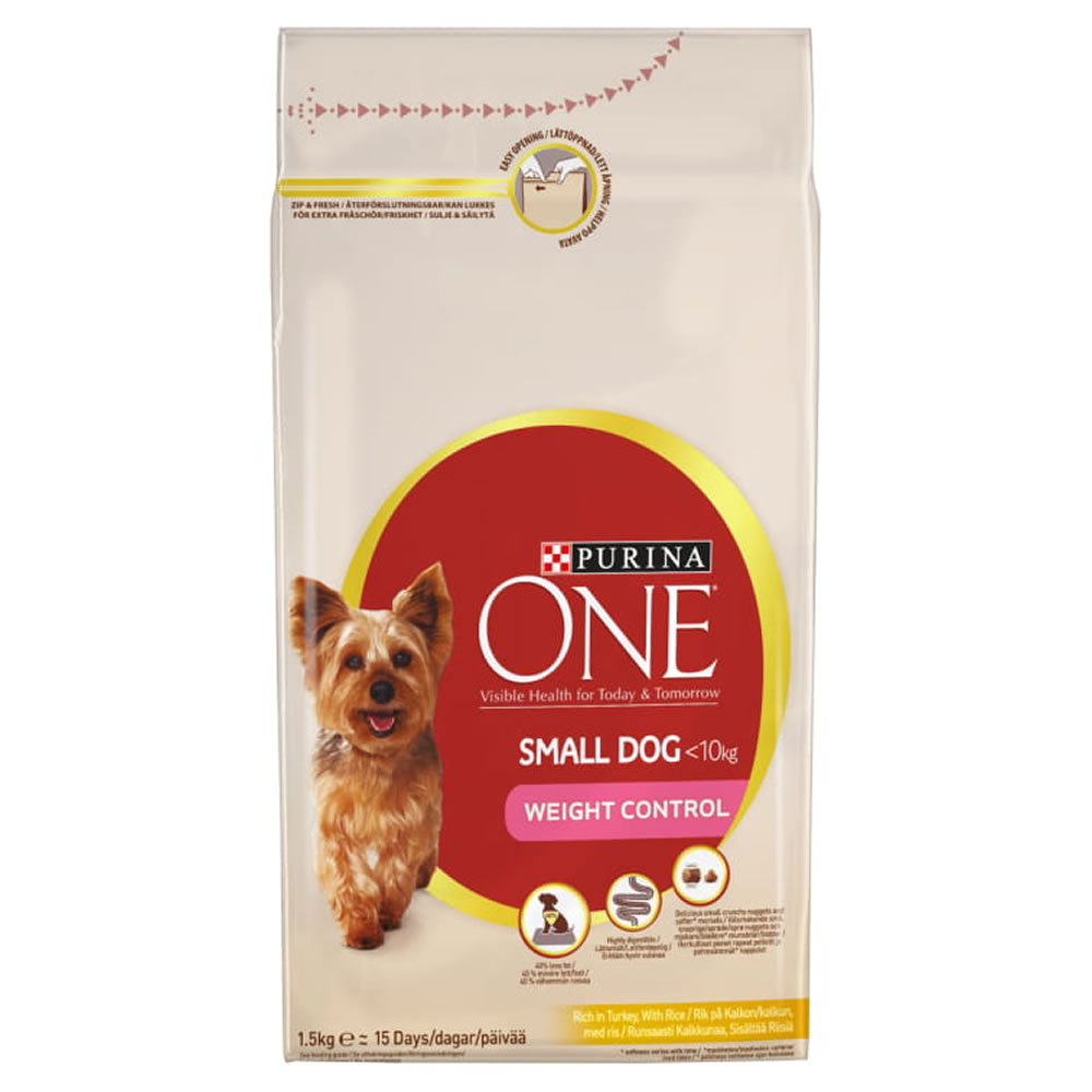 Purina ONE Weight Control Turkey and Rice Dog Food  1.5kg Image 2