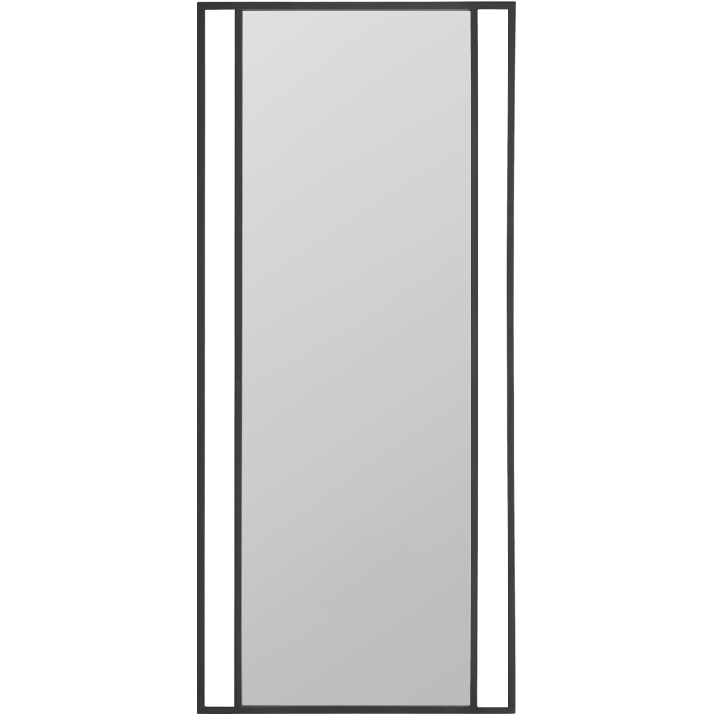 MirrorOutlet The Genestra Black Modern Wall and Leaner Garden Mirror 180 x 80cm Image 1