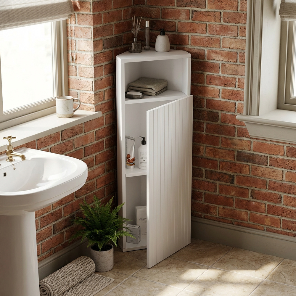 Adeline White Corner Cabinet Image 7