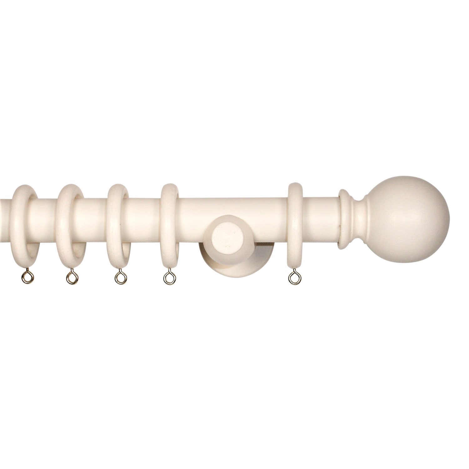 Richmond White Curtain Pole 180cm Image 1