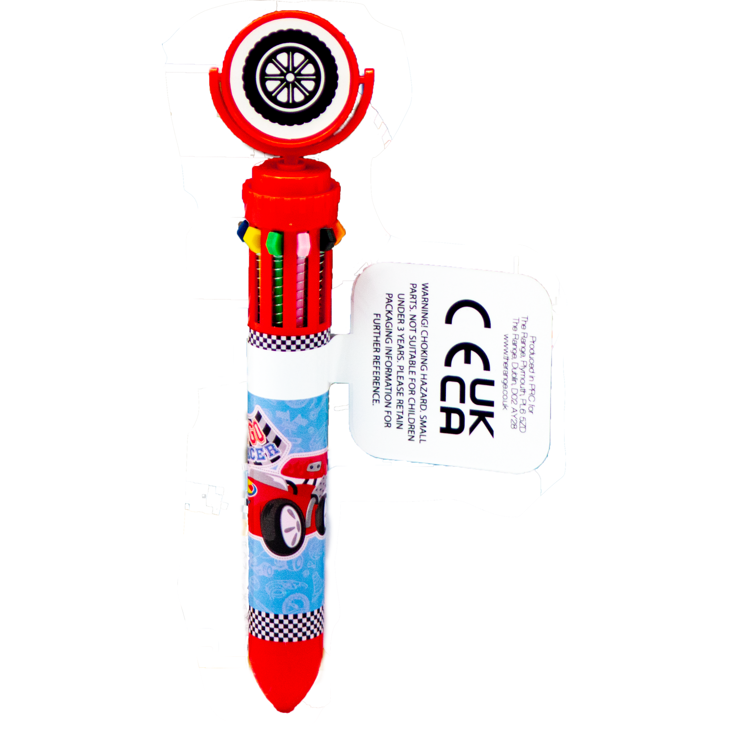 Go Go Racer 6 Colour Spinner Pen - Red Image 1