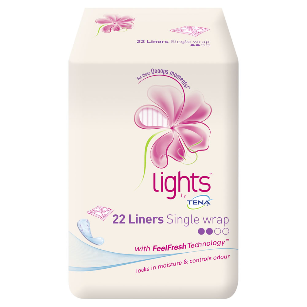Lights by Tena Single Wrap Liners 22 pack Image