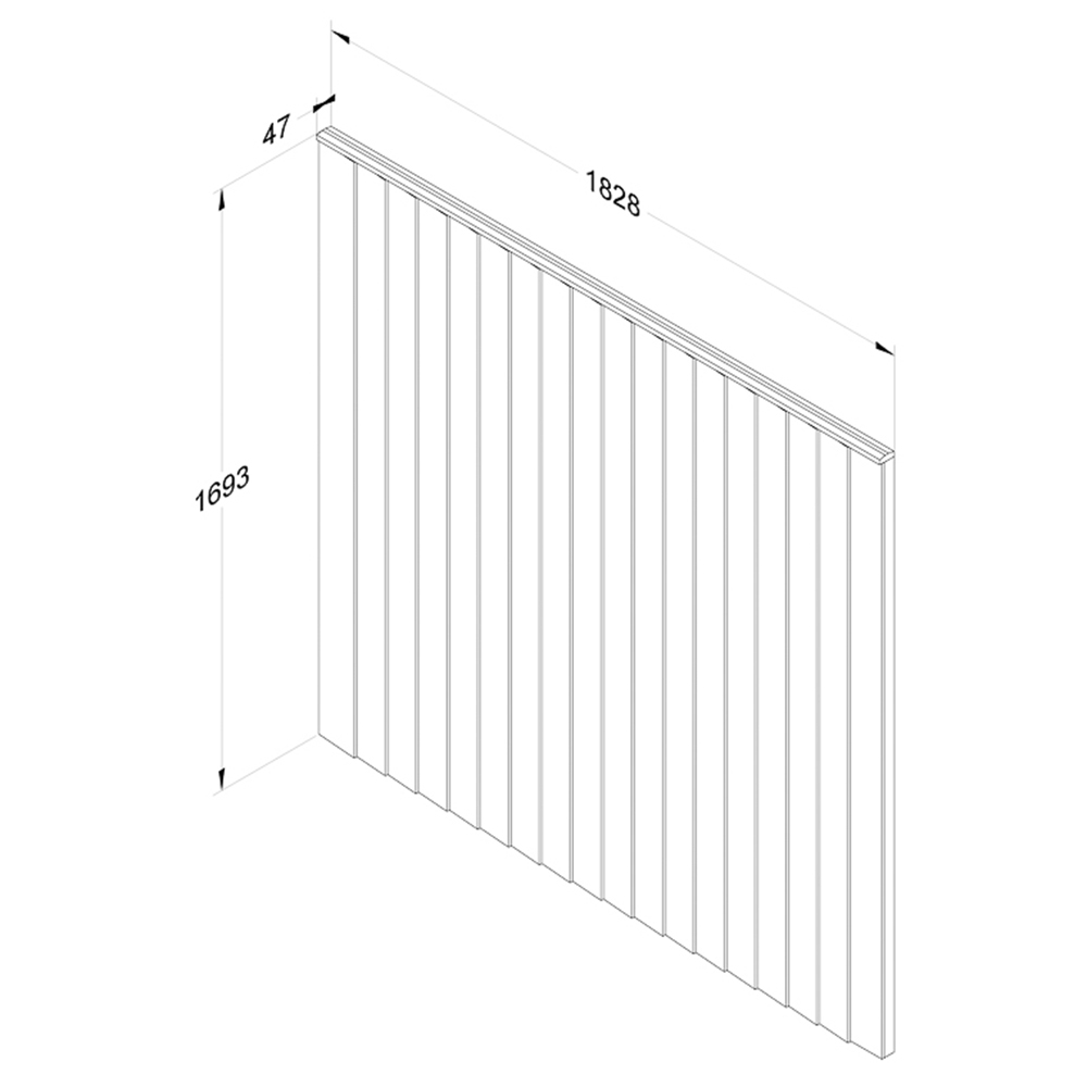 Forest Garden Dark Brown Closeboard Panel 1.83 x 1.68m Image 6