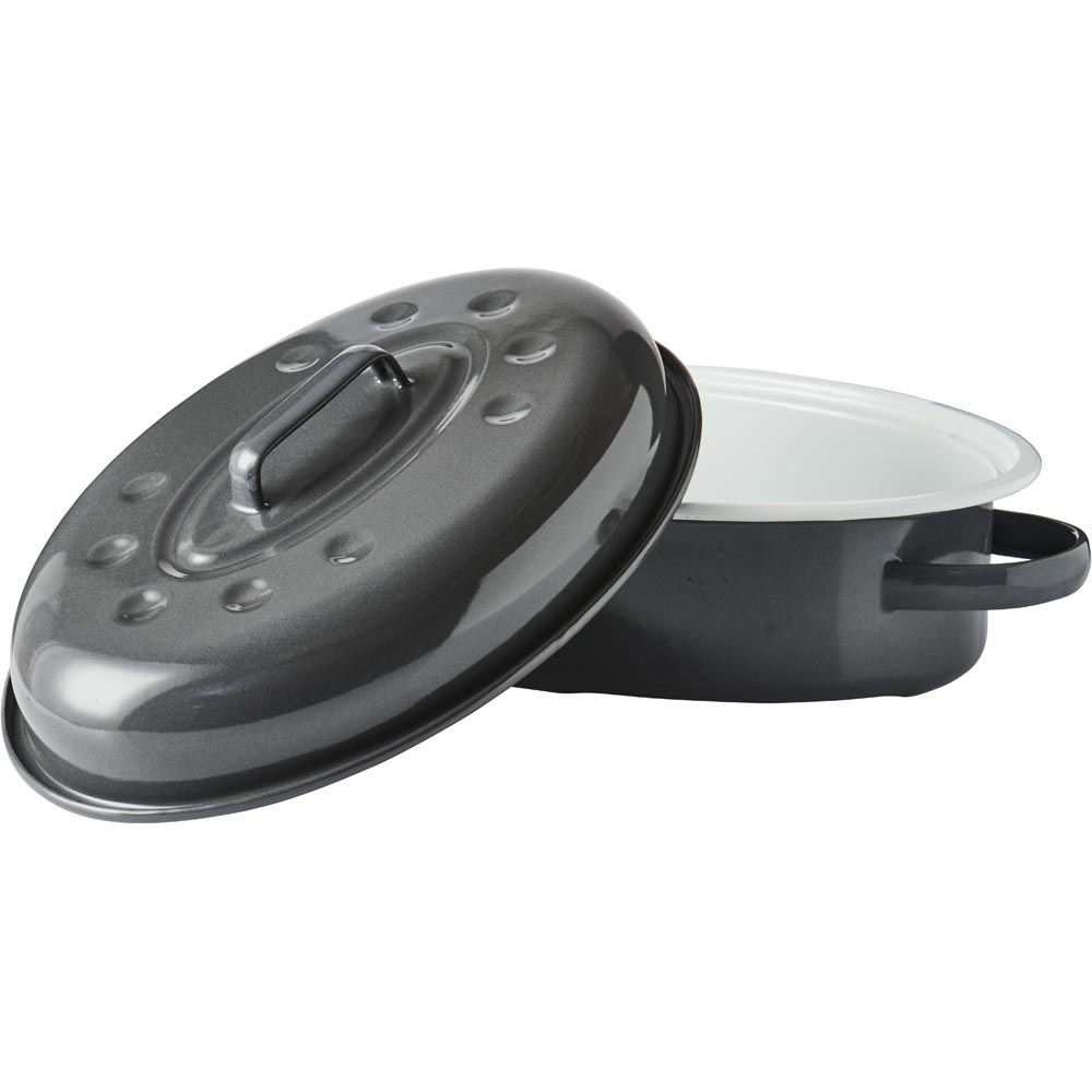 Wilko 30 x 21cm Enamel on Steel Casserole and Lid Wilko