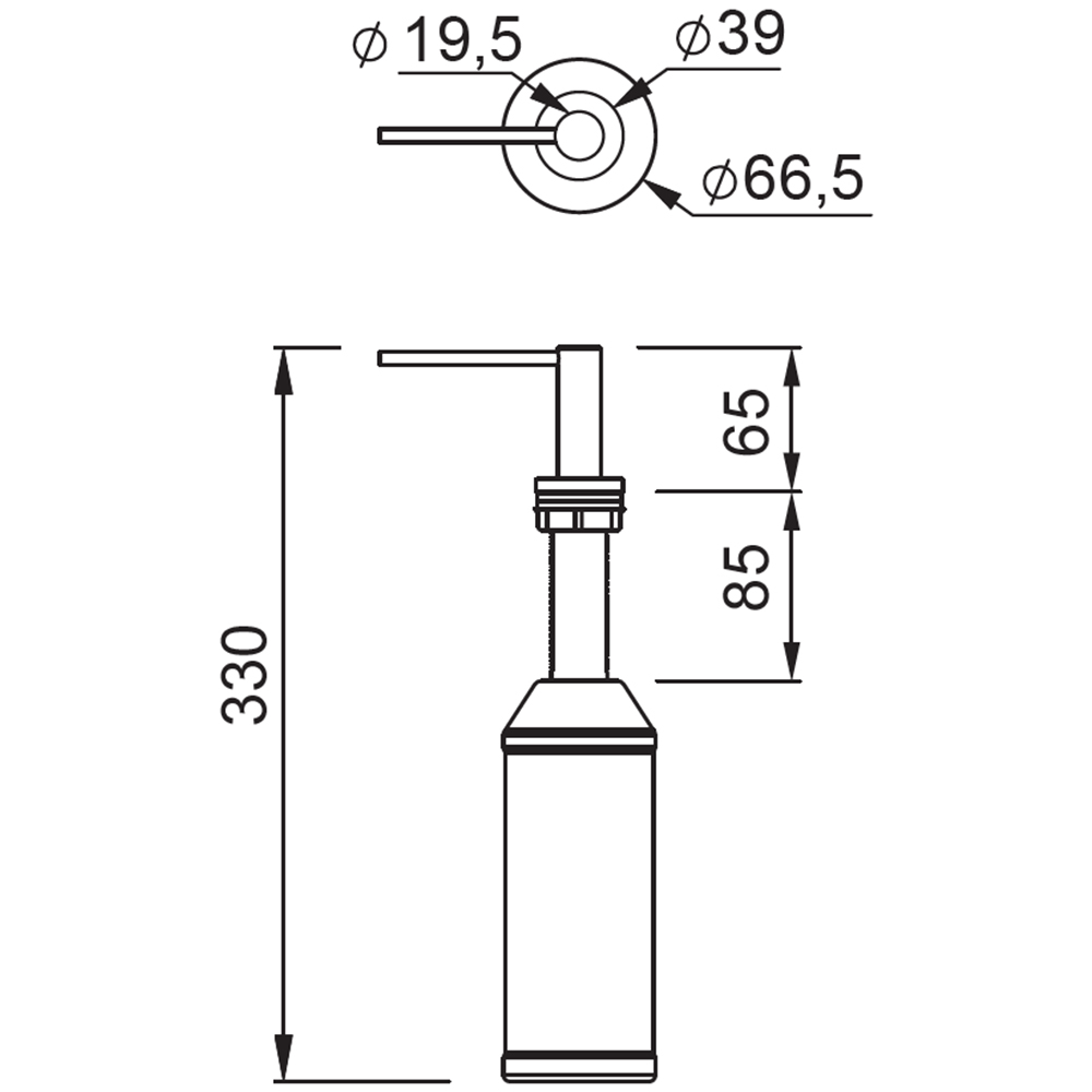 Reginox GSD 03 SD Soap Dispenser Image 2