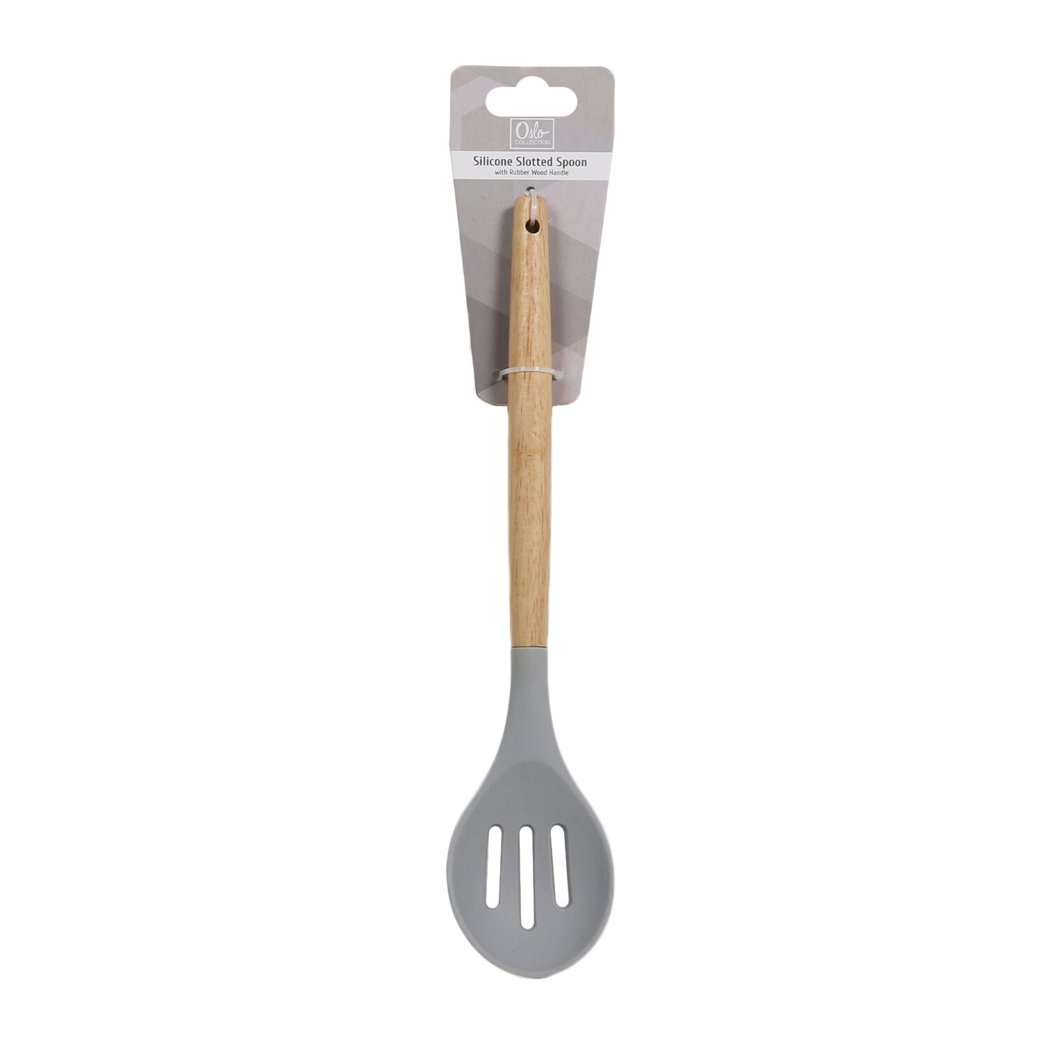 Oslo Silicone Slotted Spoon - Grey Image