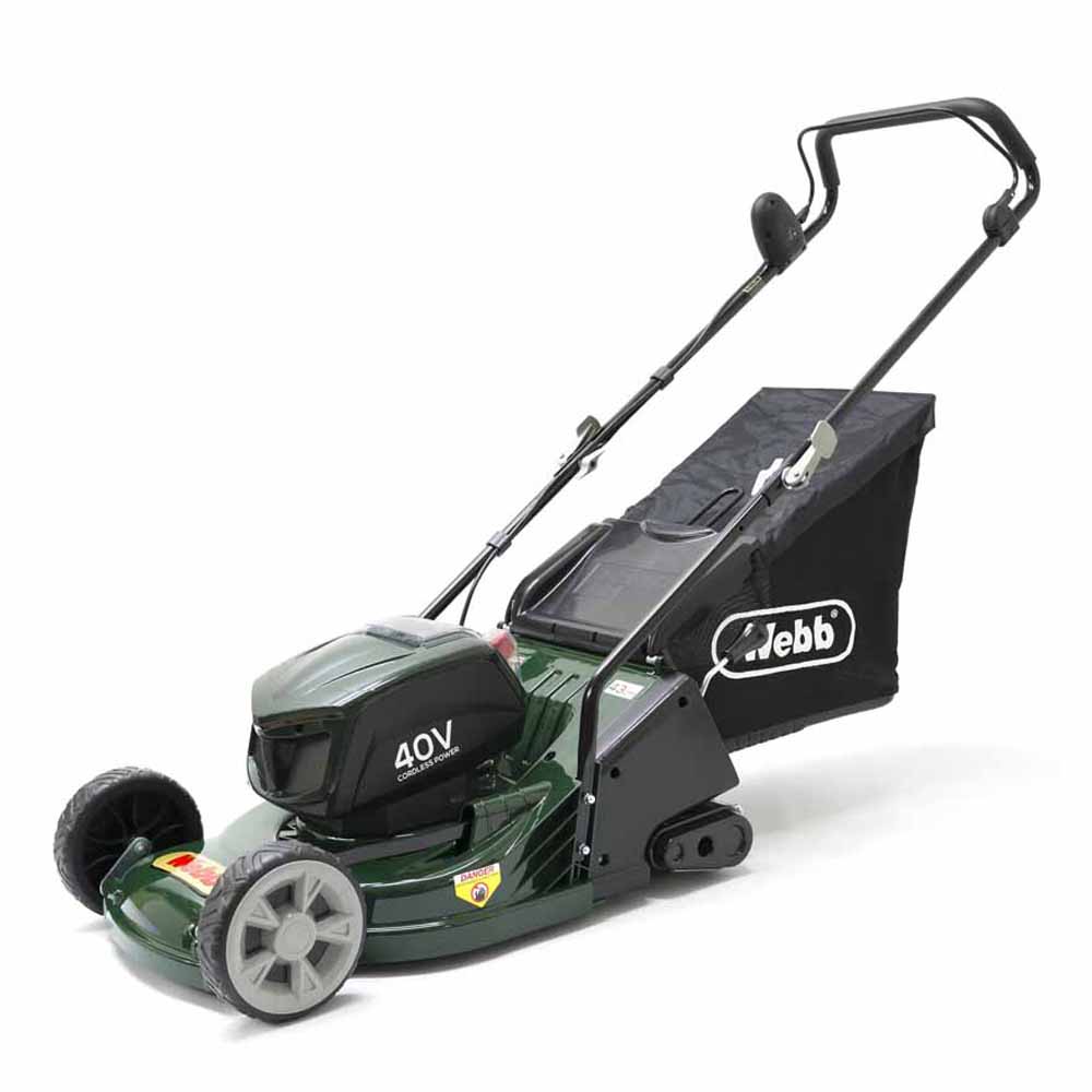 Webb WERR17LIP 40V Hand Propelled 43cm Cordless Rear Roller Lawnmower Image 2