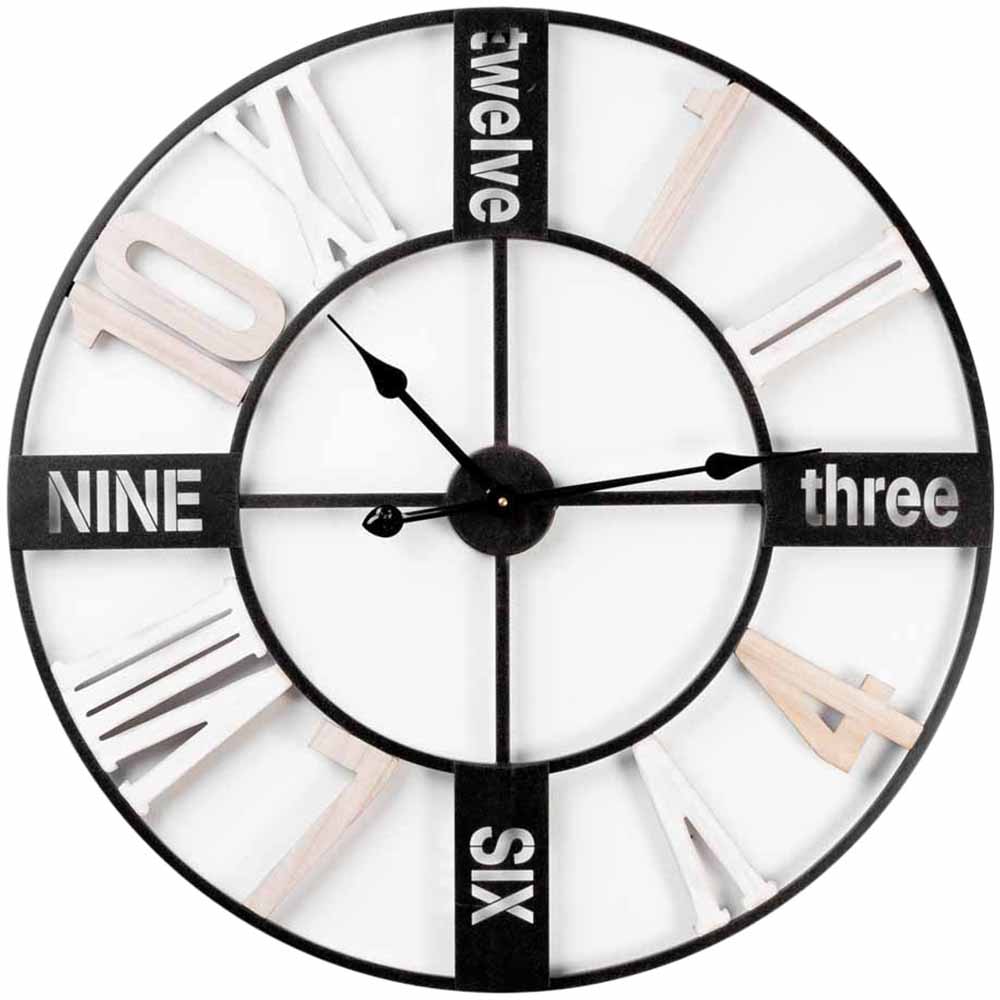 Hometime Cut Out Wall Clock 70cm Image 1