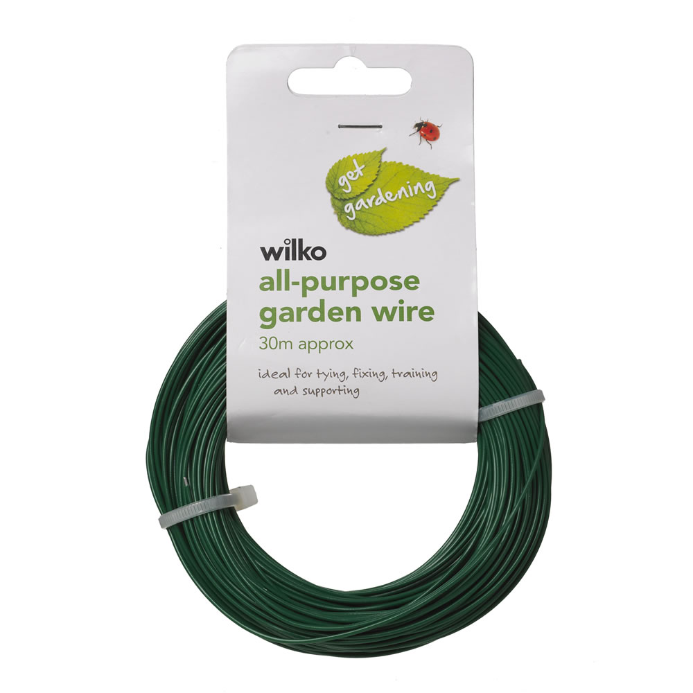 Wilko All Purpose Green Garden Wire 30m Image