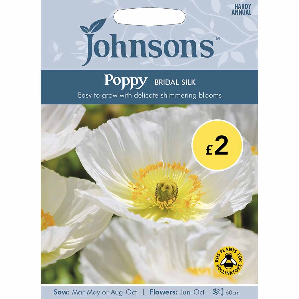 Johnsons Seeds Poppy Bridal Silk Image 2