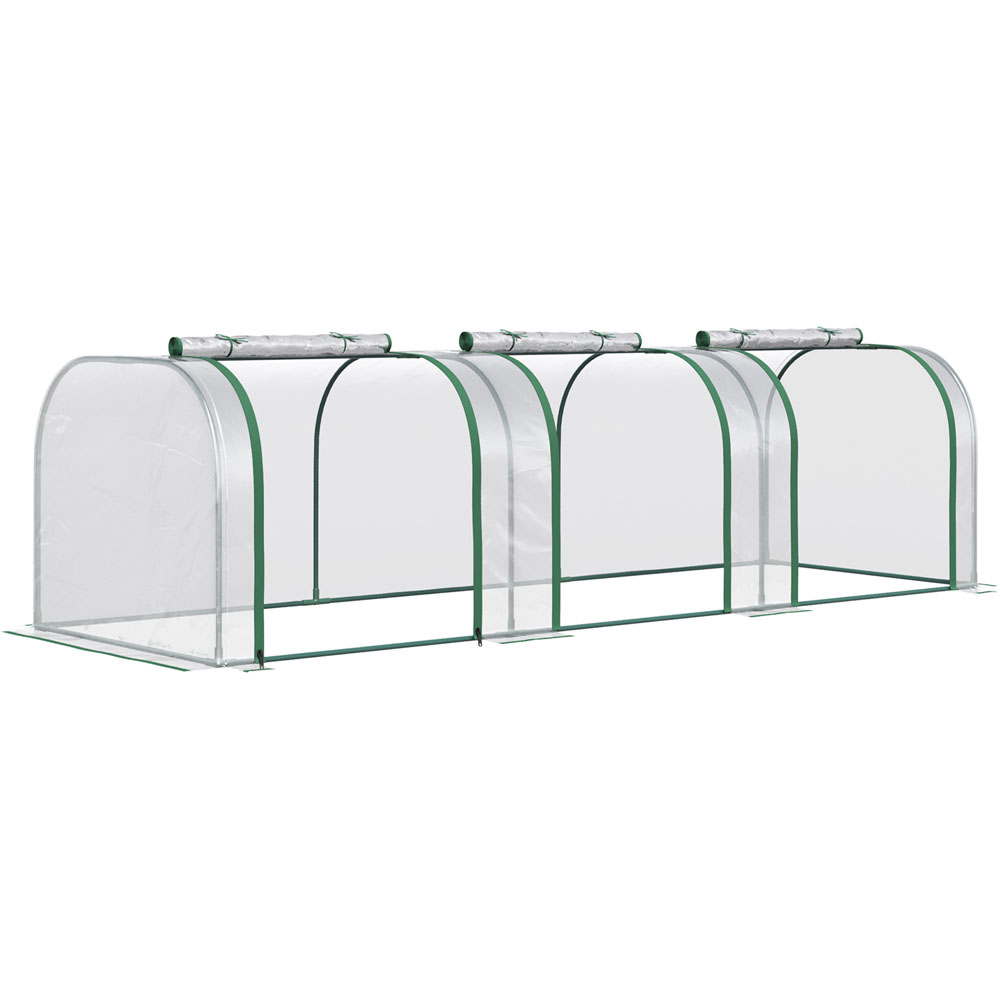 Outsunny Clear PVC 3.3 x 9.7ft Polytunnel Greenhouse Image 1