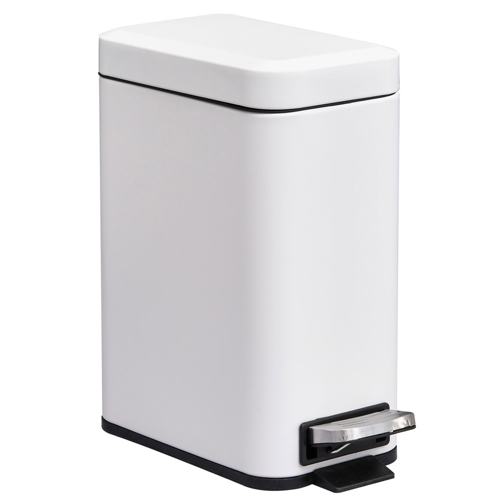 HOMCOM White Pedal Bin 5L Image 1