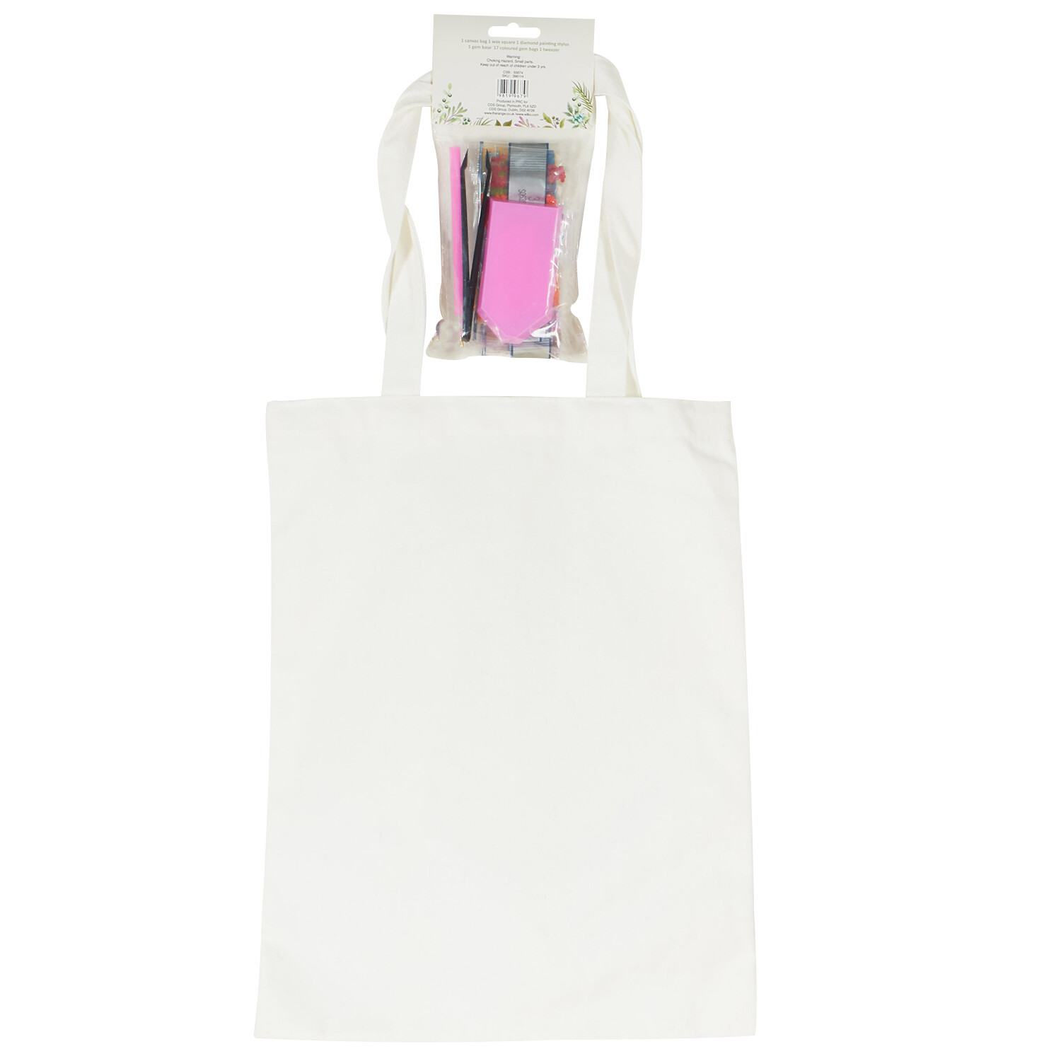 Heart or Flowers Diamond Painting Bag - White Image 2
