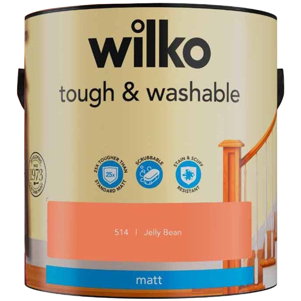 Wilko Tough & Washable Jelly Bean Matt Emulsion Paint 2.5L Image 2