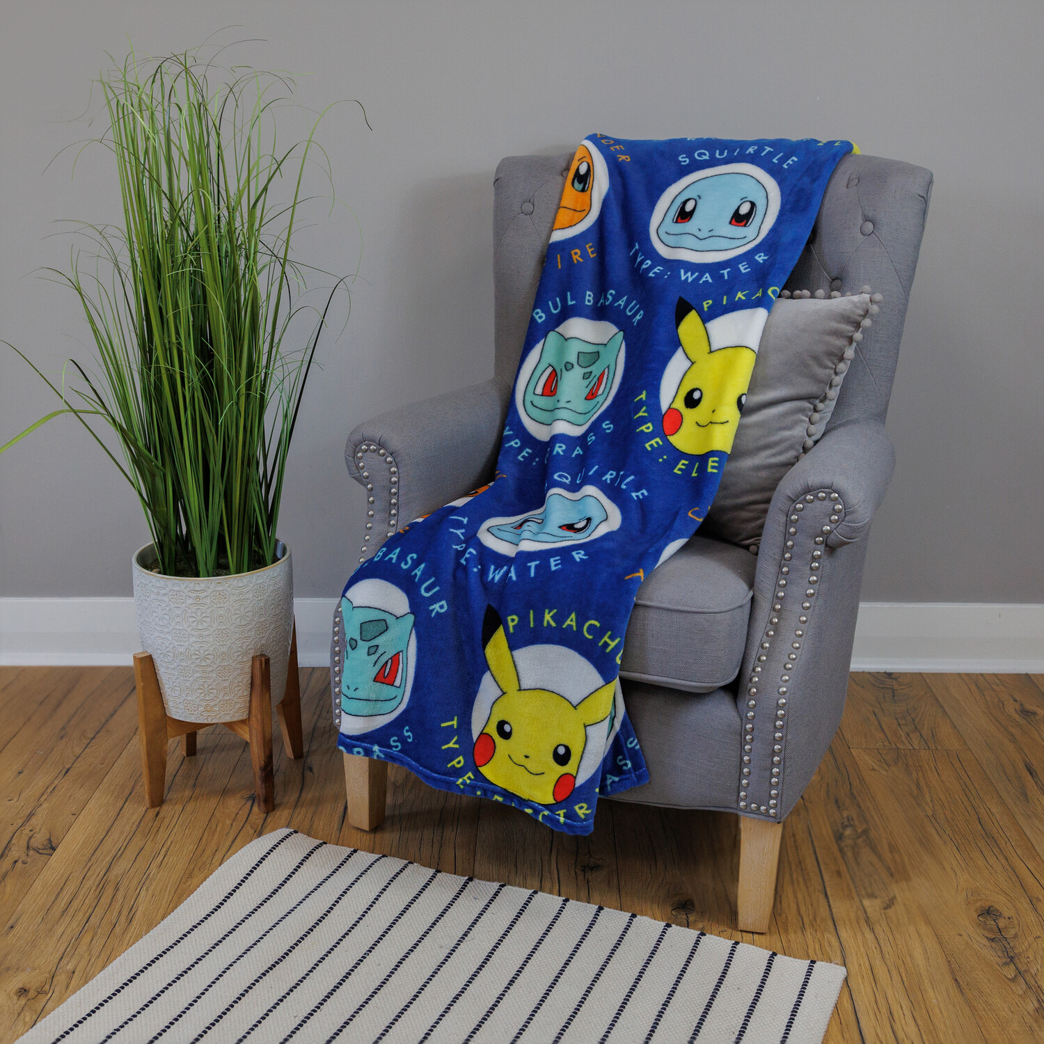 Wilko navy online throw