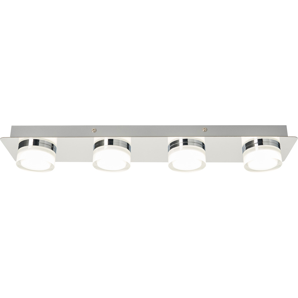 Spa Aylla Chrome 4 LED IP44 Round Flush Ceiling Light Image 3