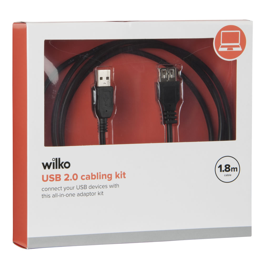 Wilko 1.8m USB 2.0 Cabling Kit Image 2