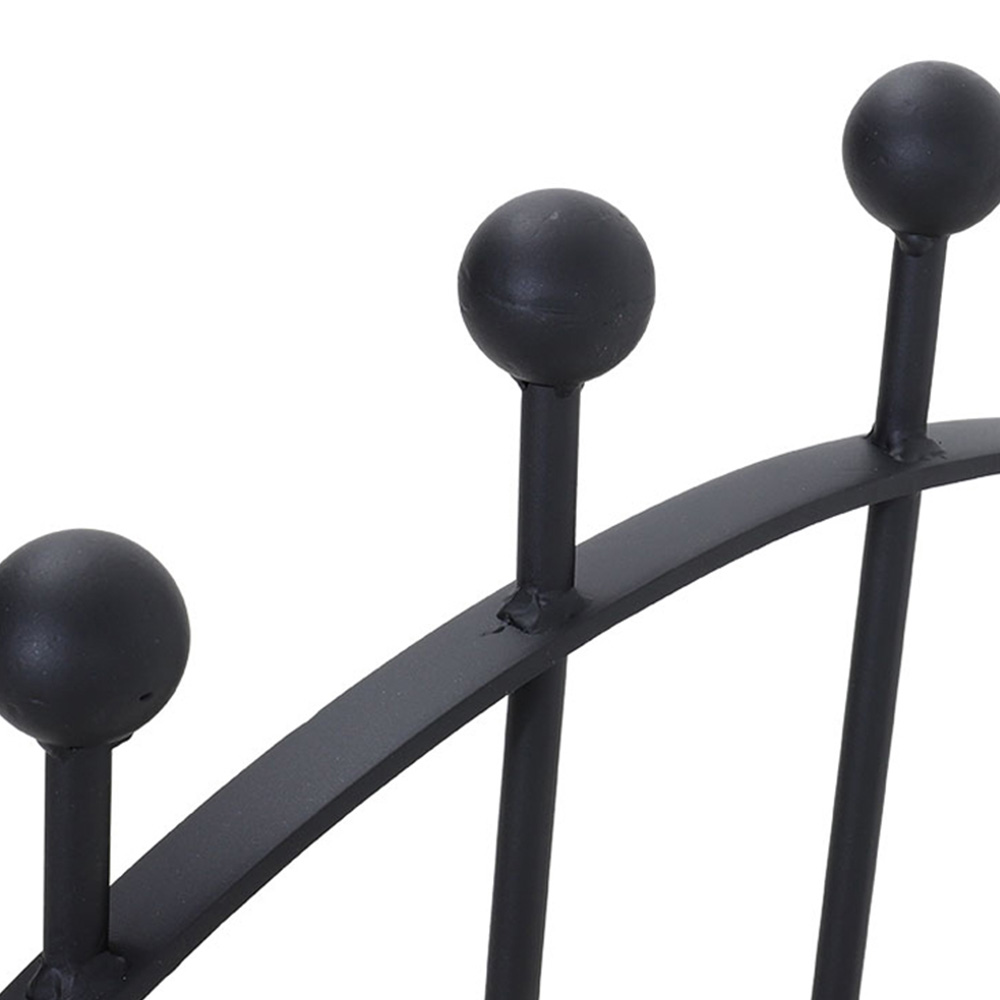 Living and Home Black Metal Rust Resistant Garden Gate 86 x 103cm Image 3