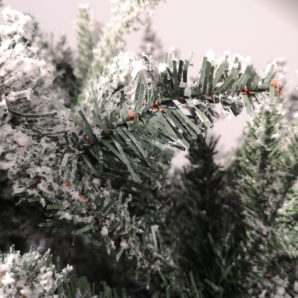 Samuel Alexander Premier Green Lapland Spruce Snow Flocked Artificial Christmas Tree with Stand 8ft Image 5