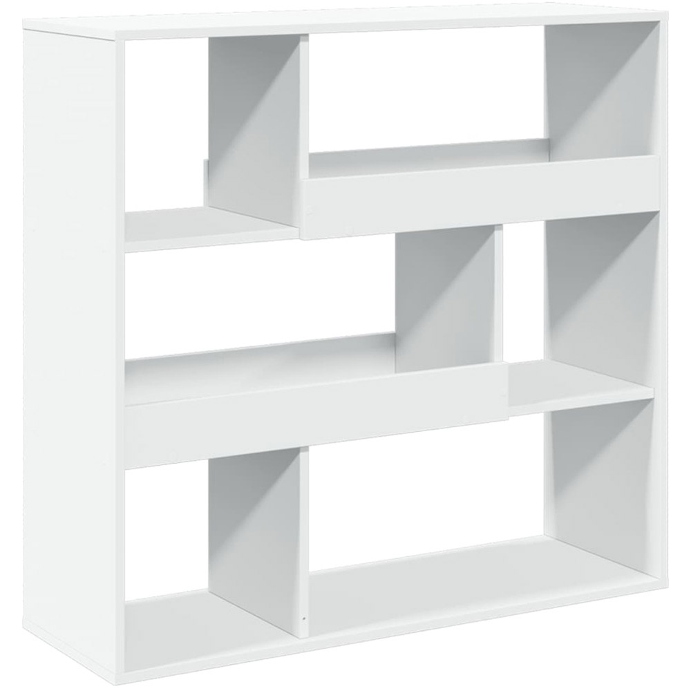 vidaXL 6 Shelf White Bookcase Image 2