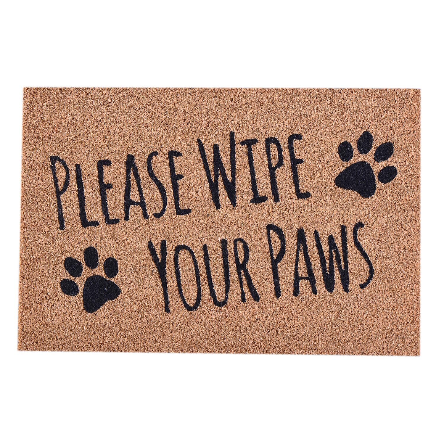 PVC Backed Please Wipe Your Paws Doormat 60 x 40cm Image 1