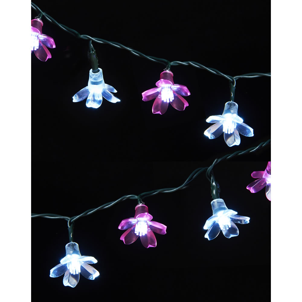 Wilko Solar String Lights Flowers 50 Bulbs Wilko Solar String Lights Flowers 50 Bulbs Image 1