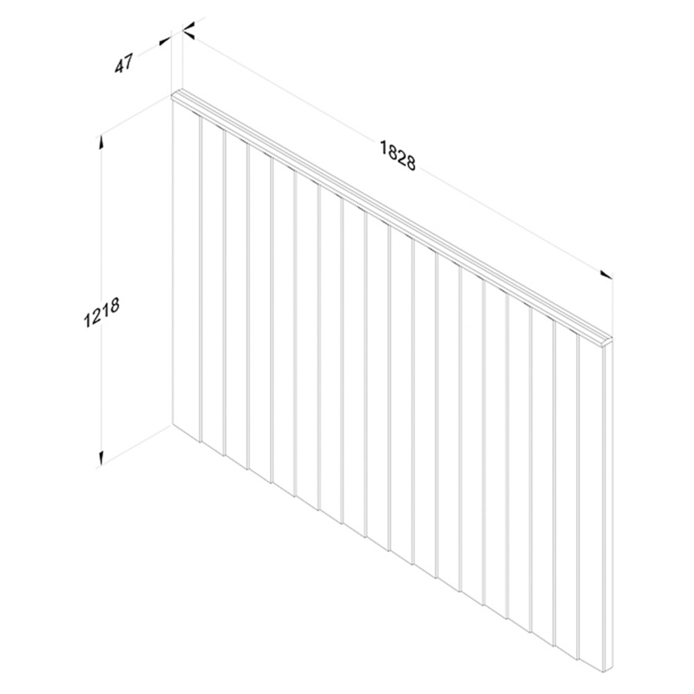 Forest Garden 6 x 4ft Closeboard Fence Panel Image 6