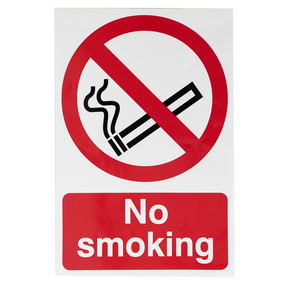 Wilko Self Adhesive No Smoking Sign Image