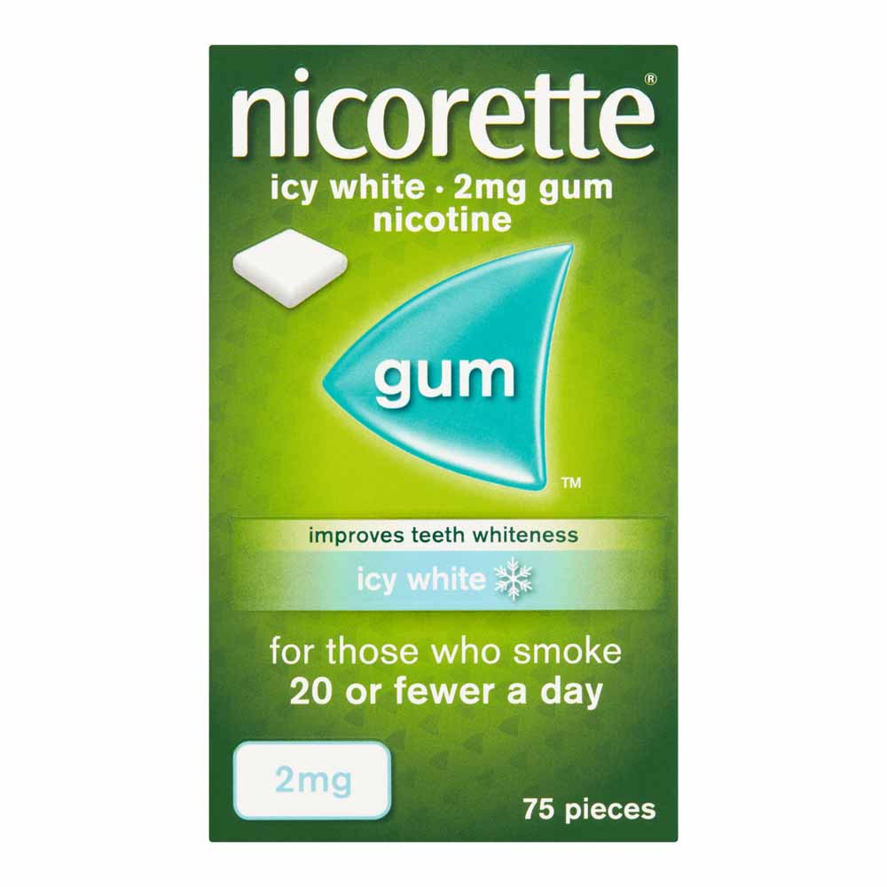 Nicorette Gum Icy White 2mg 75 Pack Image 1