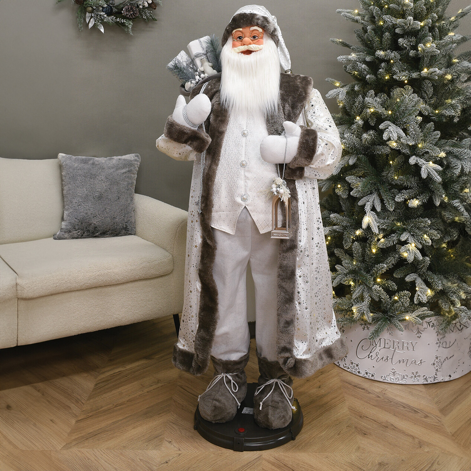 Scandi Singing and Dancing Santa - White Image 2