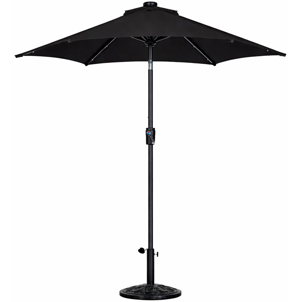 Jack Stonehouse Black Crank and Tilt Straight Parasol 2.7m Image 1