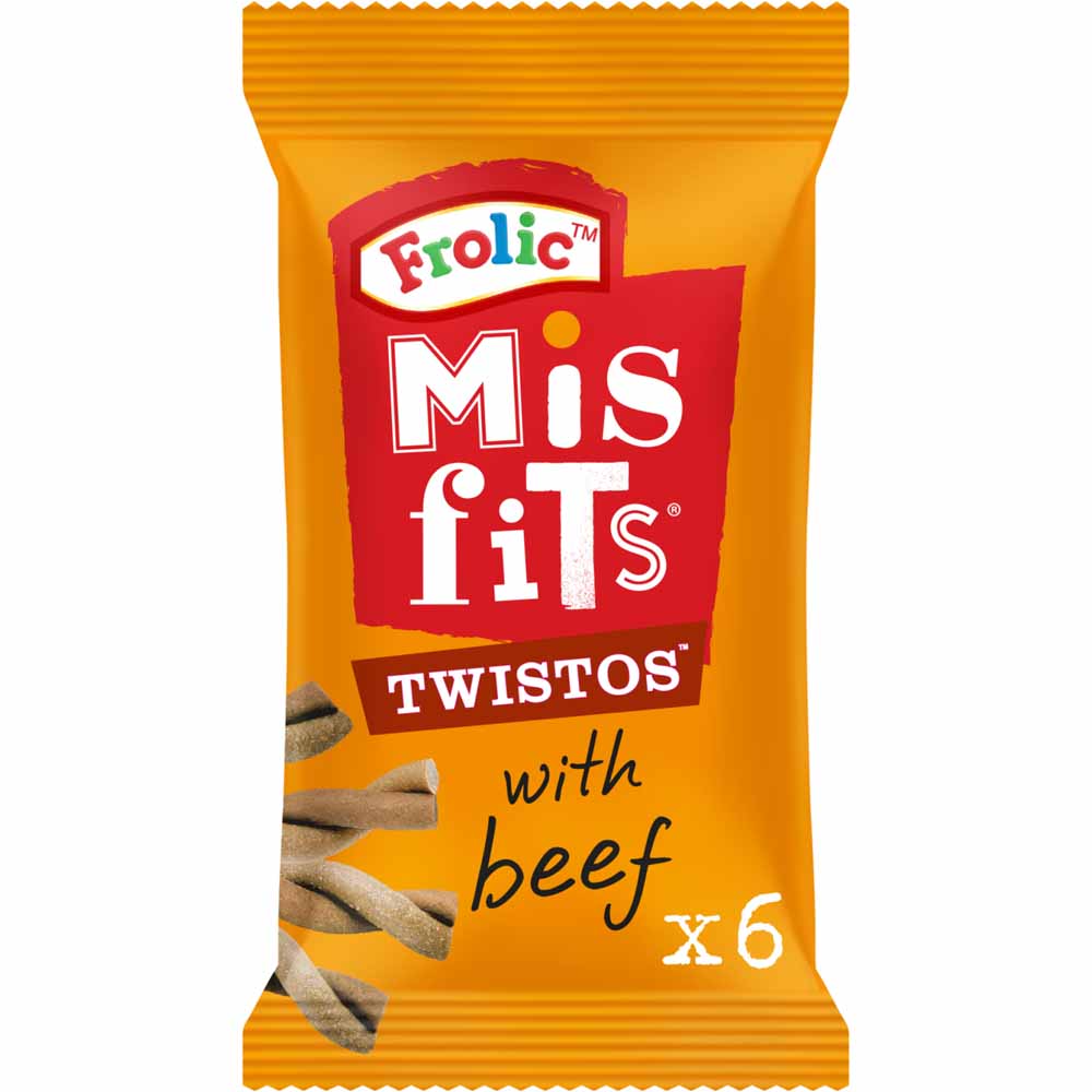 Misfits Twistos Beef Dog Treats 105g Image 1