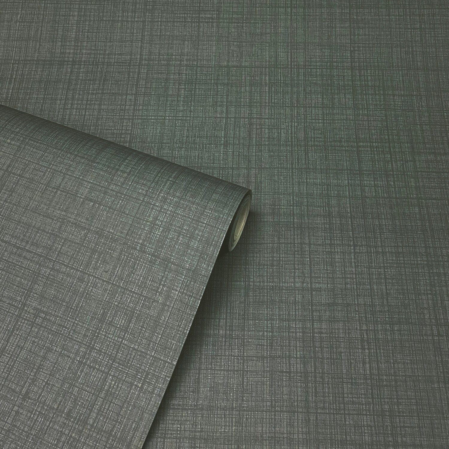 Weave Texture Wallpaper - Dark Grey Image 2