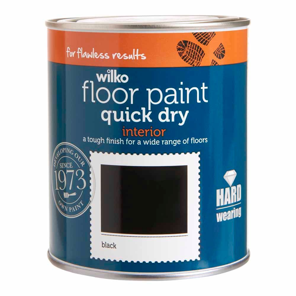 Wilko Quick Dry Black Floor Paint 750ml Image 2
